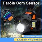 Lanterna de Cabeça LED com Sensor Exclusiva - Recarregável USB 500m miniatura 2