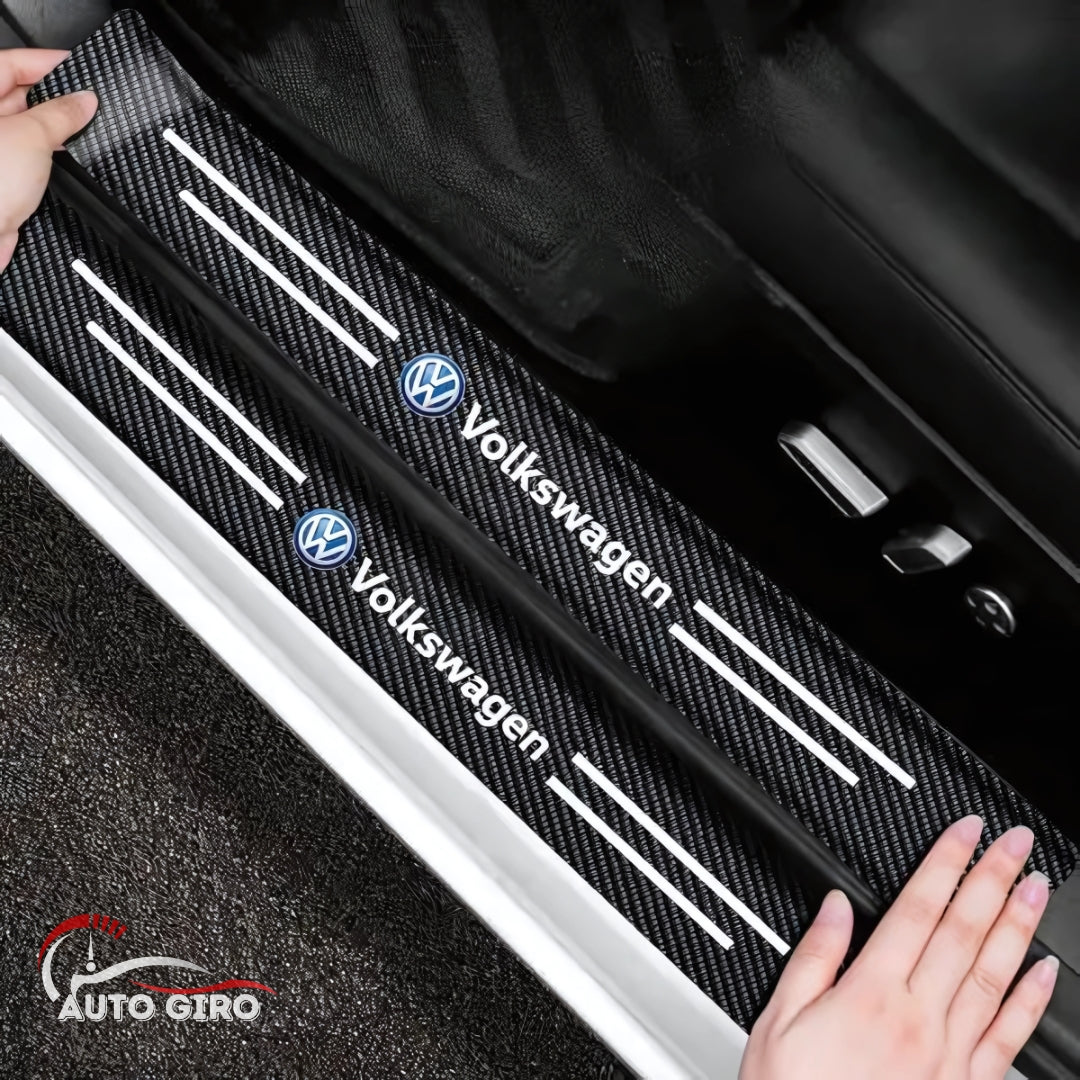 CarbonFilm™ Protetor de Soleira Anti-risco Premium - 4 Pçs