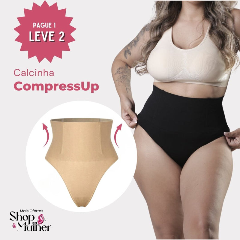 [PAGUE 1 LEVE 2] Calcinha Modeladora CompressUp com Barbatanas!