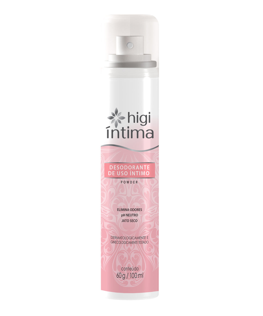 Desodorante Íntimo Powder 100ml – Jato Seco com pH Neutro Higi Íntima