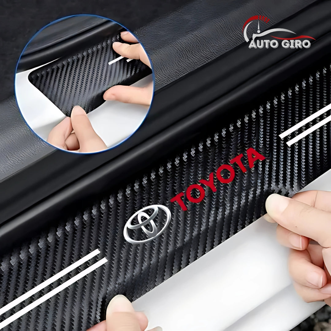 CarbonFilm™ Protetor de Soleira Anti-risco Premium - 4 Pçs